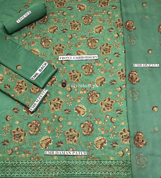 Styleloft.pk Bareeze Luxury Karandi Lawn Collection 2023 3Piece Suit 3 PIECE
