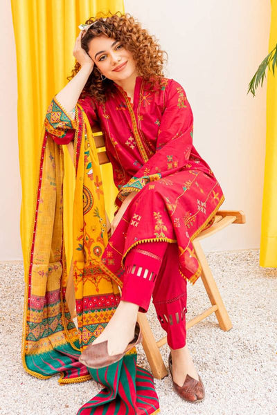 Styleloft.pk Batik Embroidered Lawn 3Pc Suit 3 PIECE