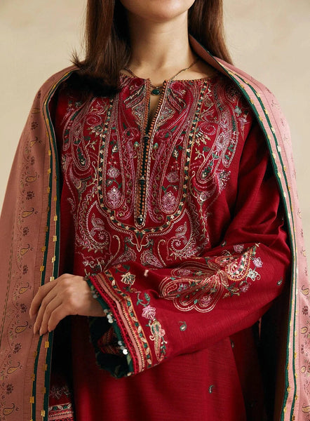 Styleloft.pk Coco By Zara Shah Jahan Embroidered Dhanak Unstitched 3-Piece Suit-Premium Winter Collection 3 PIECE