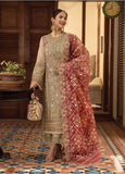 Styleloft.pk Crimson Embroidered Organza Suit Unstitched 3 Piece 3 PIECE