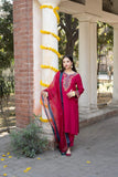 Styleloft.pk Dhanak 3PC Embroidered Dress With Embroidered Shawl 3 PIECE