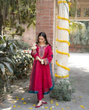 Styleloft.pk Dhanak 3PC Embroidered Dress With Embroidered Shawl 3 PIECE