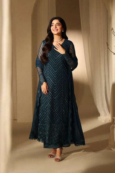 Styleloft.pk Euphoria - Azure Unstitched Embroidered Luxury Chiffon 3 Piece 3 piece