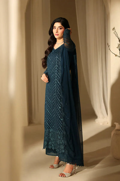 Styleloft.pk Euphoria - Azure Unstitched Embroidered Luxury Chiffon 3 Piece 3 piece