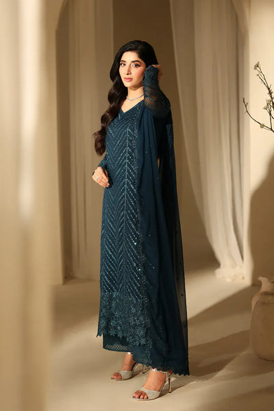 Styleloft.pk Euphoria - Azure Unstitched Embroidered Luxury Chiffon 3 Piece 3 piece