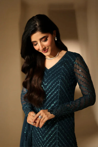 Styleloft.pk Euphoria - Azure Unstitched Embroidered Luxury Chiffon 3 Piece 3 piece