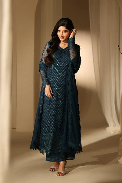 Styleloft.pk Euphoria - Azure Unstitched Embroidered Luxury Chiffon 3 Piece 3 piece