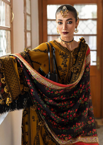 Styleloft.pk Hussain Rehar Embroidered Dhanak Unstitched 3-Piece - Saage 3 PIECE