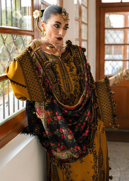 Styleloft.pk Hussain Rehar Embroidered Dhanak Unstitched 3-Piece - Saage 3 PIECE