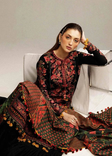 Styleloft.pk Hussain Rehar Embroidered Dhanak Unstitched Piece Suit - Luxury Collection 3 PIECE