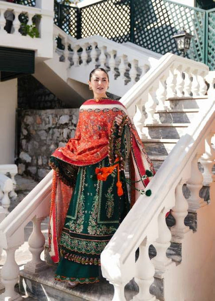 Styleloft.pk Hussain Rehar Unstitched Heavy Embroidered Lawn 3Pc Suit 3 PIECE
