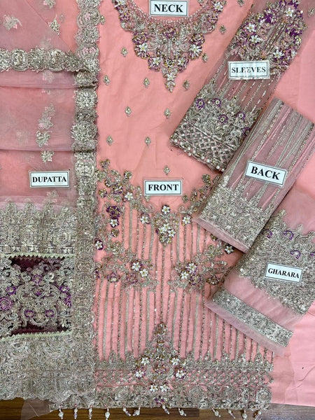 Styleloft.pk Imrozia Designer Gharara  Net 3-Piece Formal Wear 3 piece