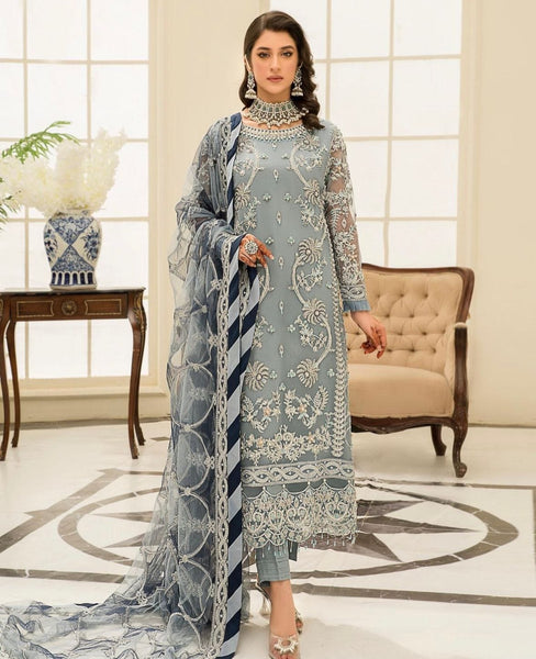 Styleloft.pk Irtiqa Ali Embroidered Organza & Net Suit Unstitched 3 Piece - Luxury Collection 3 PIECE