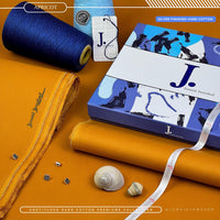 Styleloft.pk j. Silver Finished Hard Cotton Unstitched Suit for Men's 2 PIECE