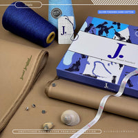 Styleloft.pk j. Silver Finished Hard Cotton Unstitched Suit for Men's 2 PIECE