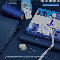 Styleloft.pk j. Silver Finished Hard Cotton Unstitched Suit for Men's 2 PIECE