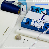 Styleloft.pk j. Silver Finished Hard Cotton Unstitched Suit for Men's 2 PIECE