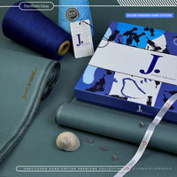 Styleloft.pk j. Silver Finished Hard Cotton Unstitched Suit for Men's 2 PIECE