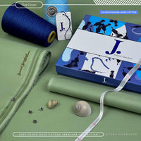 Styleloft.pk j. Silver Finished Hard Cotton Unstitched Suit for Men's 2 PIECE