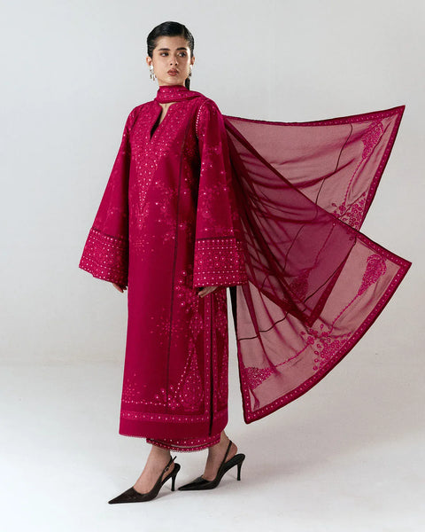 Styleloft.pk Jugnu - Heavy Embroidered Dhanak 3 Piece – Luxury Winter Wear 61021 3 piece