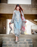 Styleloft.pk Laam Embroidered Organza 3-Piece Suit – Timeless Festive Elegance 3 piece