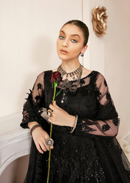 Styleloft.pk Luxury Black Net Maxi by Akbar Aslam – Embroidered Black Net Maxi 3 piece