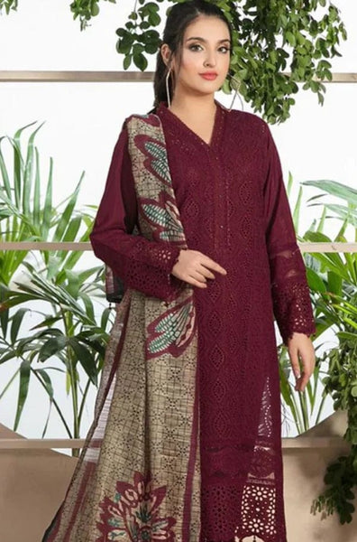 Styleloft.pk Maria B Chikenkari Embroidered Lawn 3Pc Suit 3 PIECE