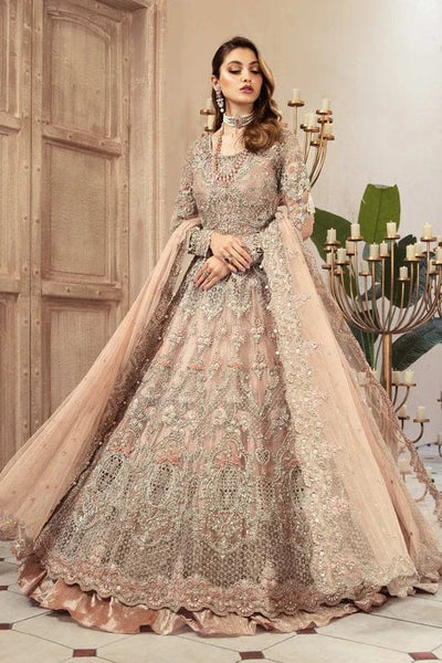 Styleloft.pk Maria B Couture Powder Pink Party Wear 3Piece Net Embroidered Dress 3 PIECE