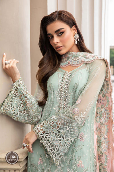 Styleloft.pk Maria B Embroidered Chiffon 3-Piece Suit – Luxury Unstitched Collection 3 piece