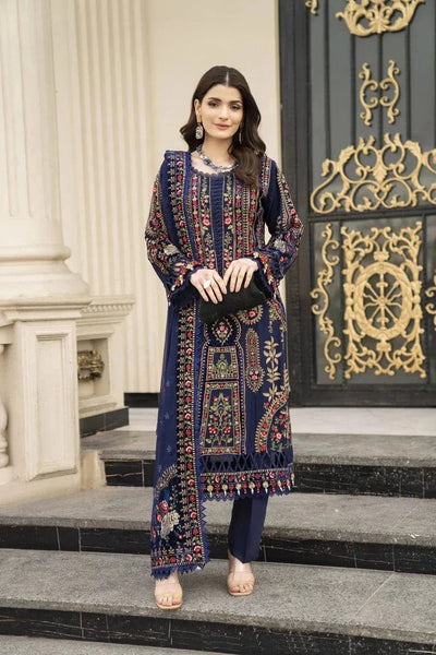 Styleloft.pk Maria B Embroidered Dhanak Suit Unstitched 3 Piece - Winter Collection 3 PIECE