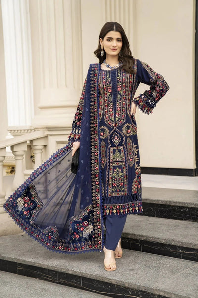 Styleloft.pk Maria B Embroidered Dhanak Suit Unstitched 3 Piece - Winter Collection 3 PIECE