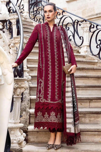 Styleloft.pk Maria B Embroidered Dhanak Unstitched Piece Suit - Luxury Winter Collection 3 PIECE