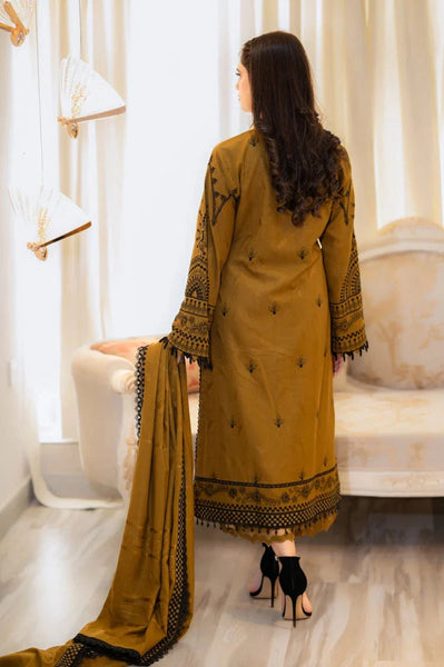 Styleloft.pk Maria B Embroidered Dhanak Unstitched Piece Suit - Premium Winter Collection 3 piece