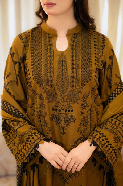 Styleloft.pk Maria B Embroidered Dhanak Unstitched Piece Suit - Premium Winter Collection 3 piece