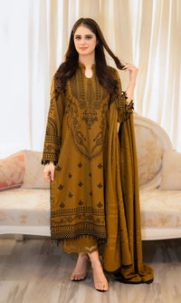 Styleloft.pk Maria B Embroidered Dhanak Unstitched Piece Suit - Premium Winter Collection 3 piece