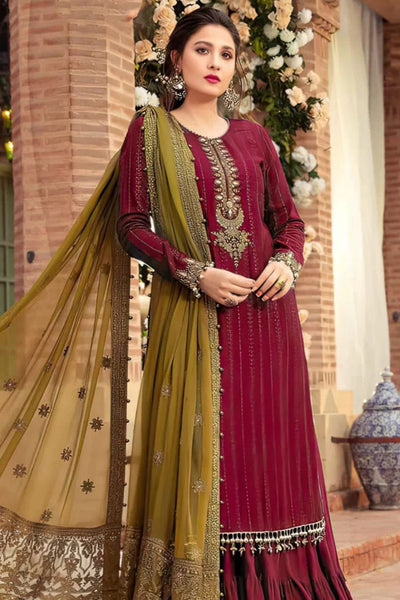 Styleloft.pk Maria B Embroidered Linen Unstitched 3 Piece Suit 3 PIECE