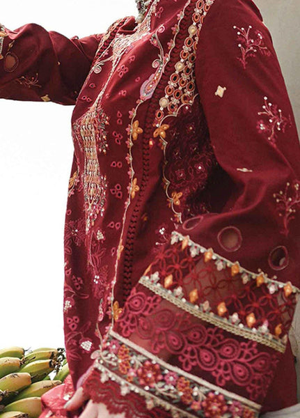 Styleloft.pk Qalamkar Luxury Embroidered Dhanak Unstitched 3-Piece - Winter Collection 3 PIECE