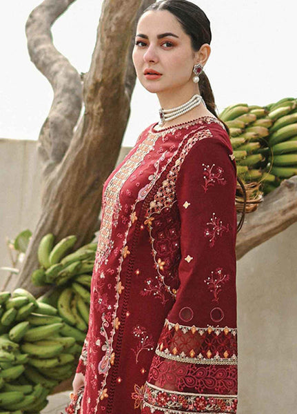 Styleloft.pk Qalamkar Luxury Embroidered Dhanak Unstitched 3-Piece - Winter Collection 3 PIECE