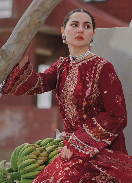 Styleloft.pk Qalamkar Luxury Embroidered Dhanak Unstitched 3-Piece - Winter Collection 3 PIECE
