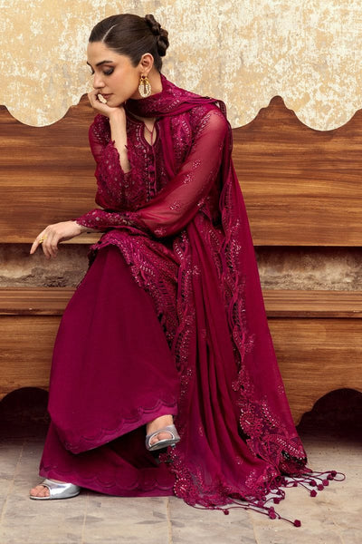 Styleloft.pk Qalamkar Unstitched Embroidered Luxury Chiffon 3 Piece 3 piece