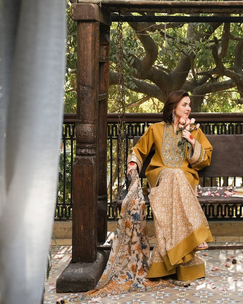 Styleloft.pk Sapphire Embroidered Dhanak Unstitched 3-Piece - Stylish Winter Wear 3 PIECE