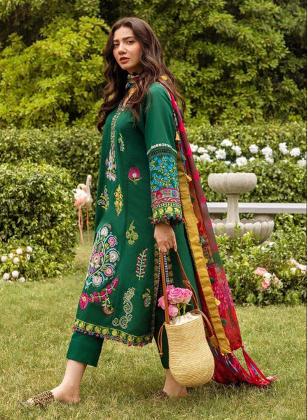 Styleloft.pk Siraa By Sadaf Fawad Khan Unstitched Embroidered Lawn 3Pc Suit 3 PIECE