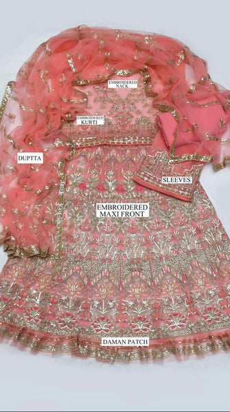 Styleloft.pk Starlet By Afrozeh Embroidered Suit Unstitched 3 Piece ASOS-V1-08 Flamingo Flair - Luxury Collection 3 PIECE