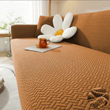 Styleloft.pk Stripe Jacquard Sofa Covers - Camel Brown sofa cover