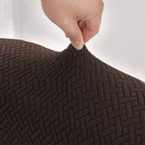 Styleloft.pk Stripe Jacquard Sofa Covers - Dark Brown sofa cover