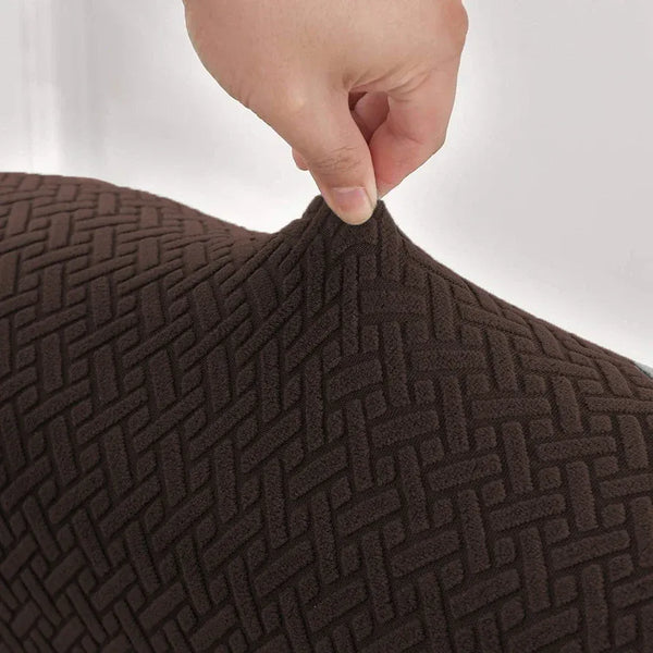 Styleloft.pk Stripe Jacquard Sofa Covers - Dark Brown sofa cover