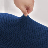 Styleloft.pk Stripe Jacquard Sofa Covers - Navy Blue sofa cover