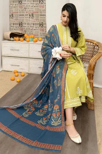 Styleloft.pk URGE Embroidered Lawn 3Pc Suit 3 PIECE