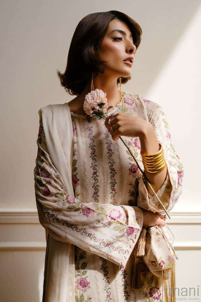 Styleloft.pk Zara Shah Jahan Embroidered Dhanak 3-Piece - Elegant Dhanak Fabric 3 PIECE