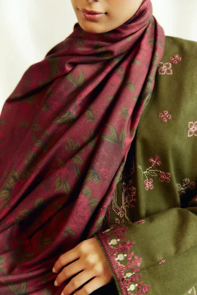 Styleloft.pk Zara Shah Jahan Embroidered Dhanak Suit Unstitched 3 Piece - Luxury Collection 3 PIECE
